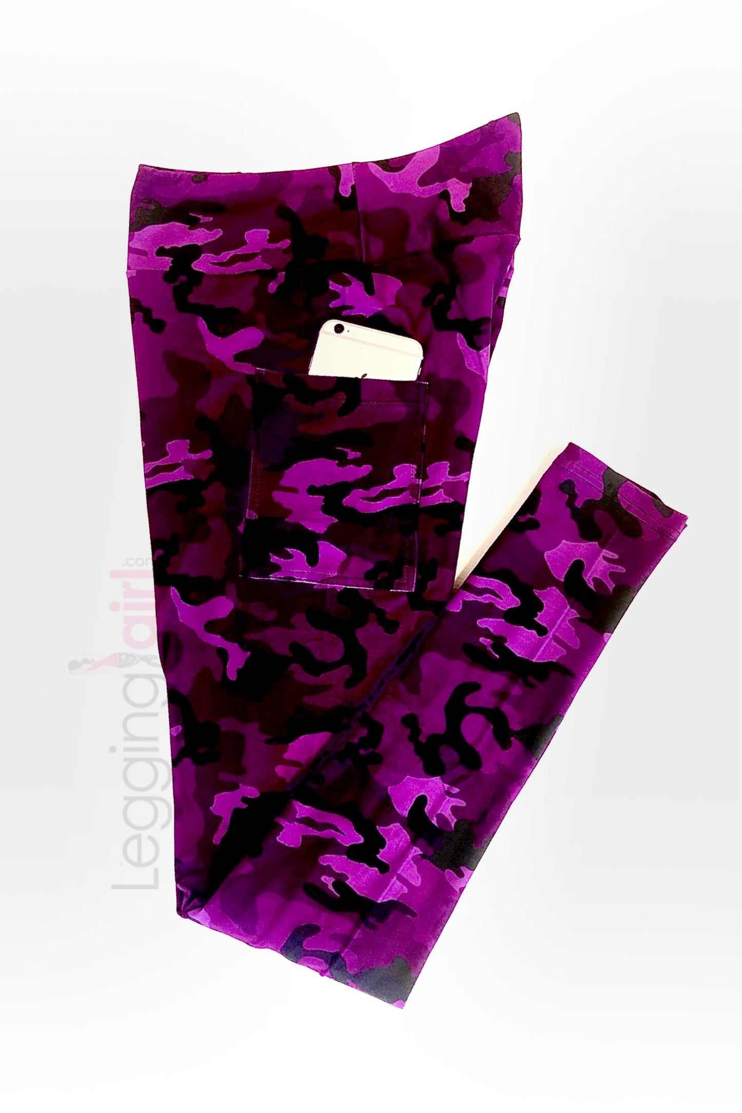 Purple Camouflage  - Two Pockets  - Wide Band