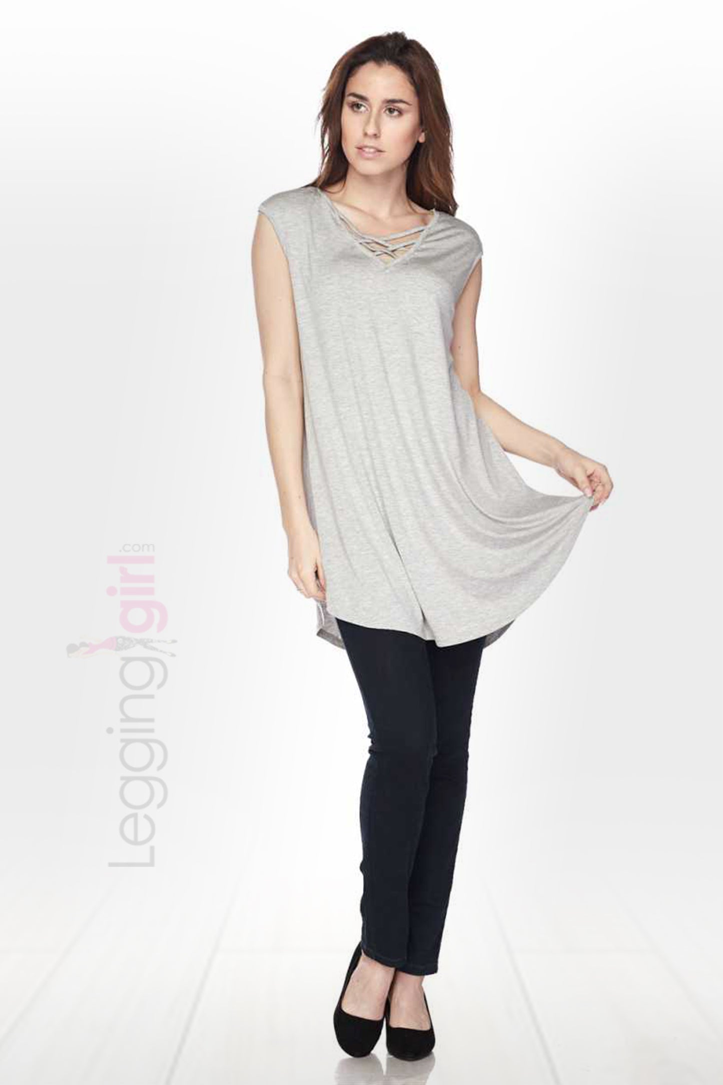 Bella Top - Heather Grey