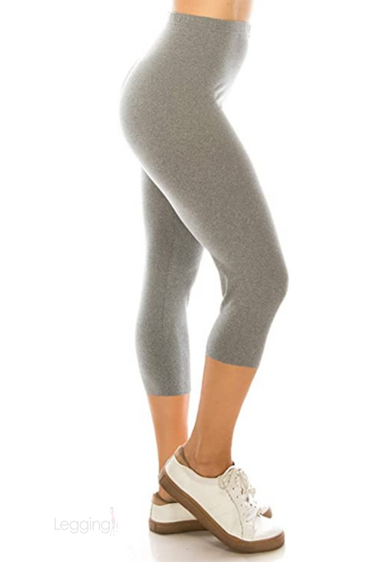 Solid Heather Grey Capri