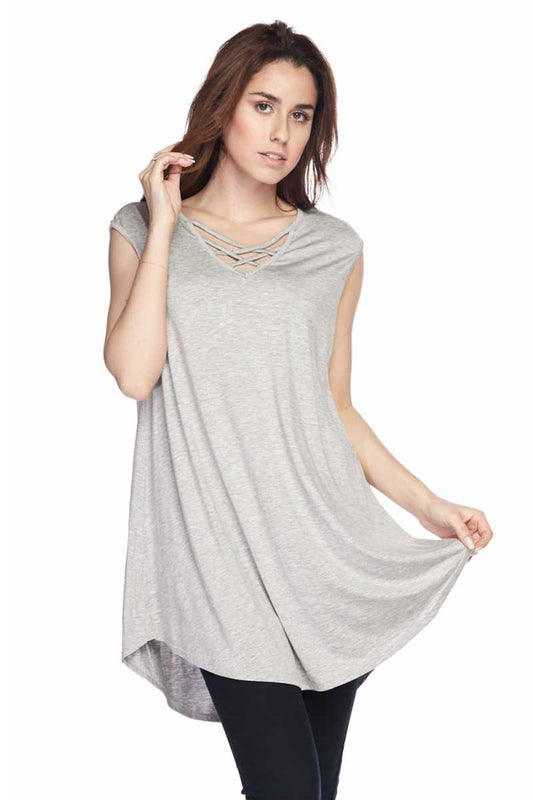 Bella Top - Heather Grey